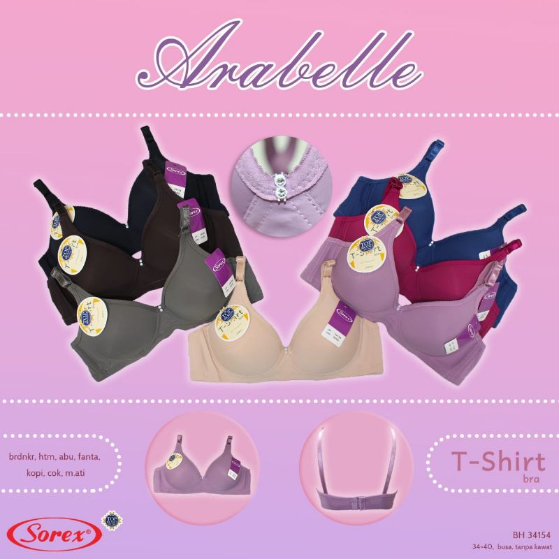 bra bh tanpa kawat sorex / t-shirt bra sorex 34154