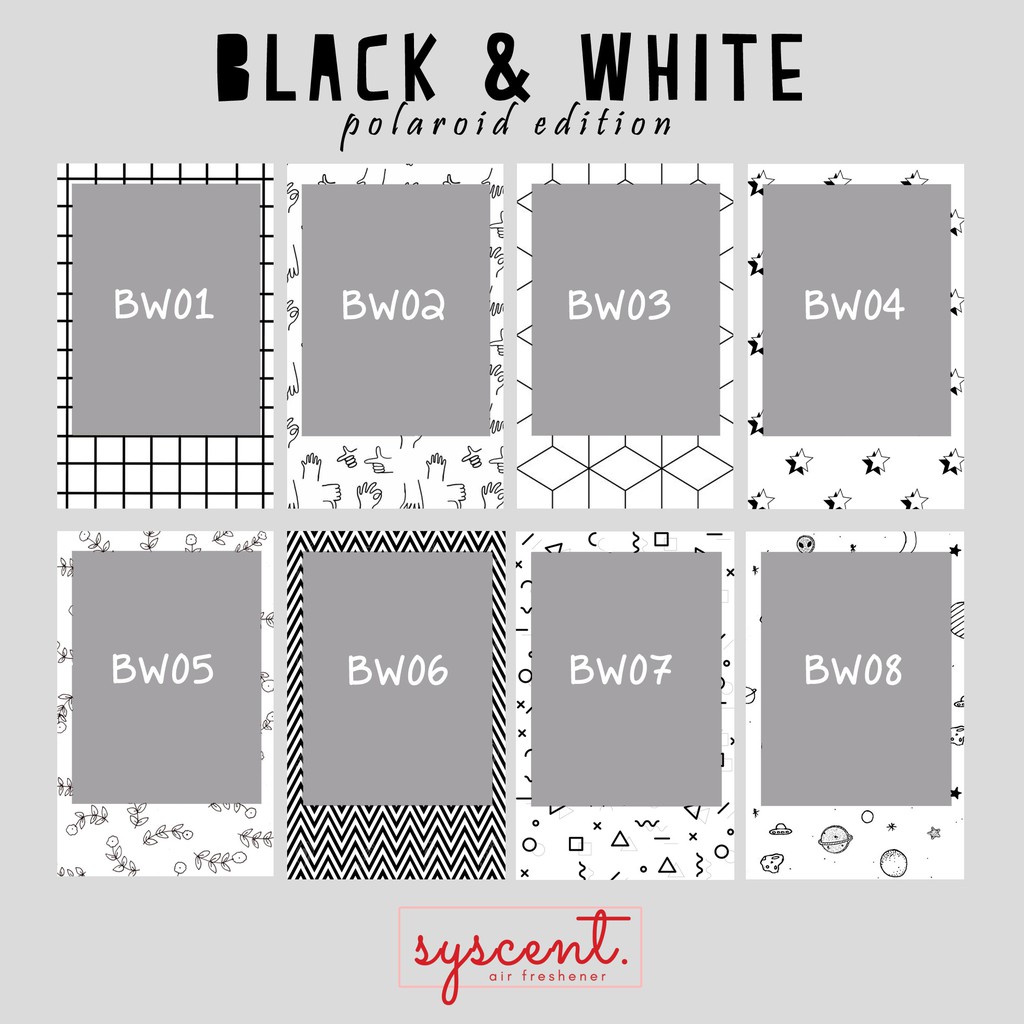 SYSCENT Air Freshener / CUSTOM DESIGN / POLAROID | Parfum Mobil / Pewangi Ruangan / Pewangi Mobil / Pengharum Mobil |