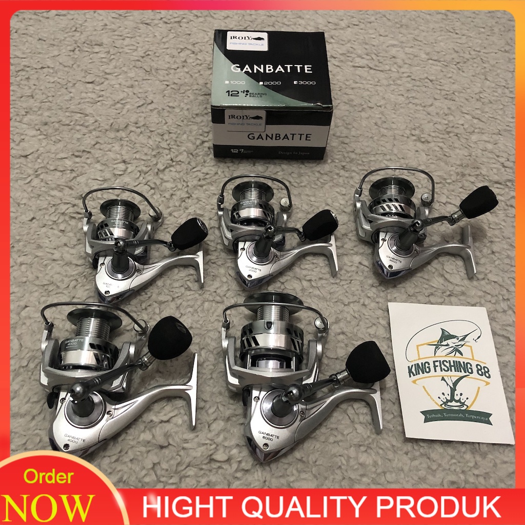 [PROMO SPECIAL] Reel Rel Rill Ril Katrol Pancing IROLY Ganbatte Power Handle Handle 13bb Kerekan Pan