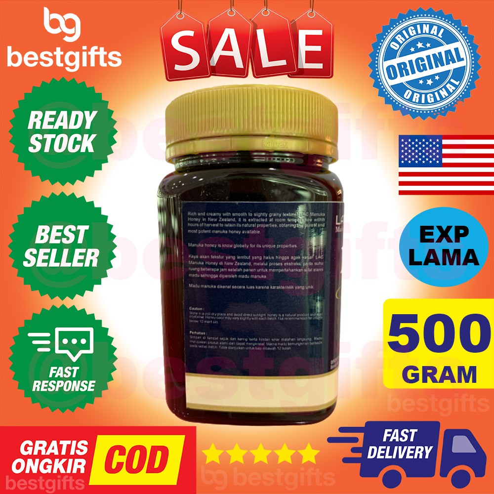 GNC LAC MANUKA HONEY 8+ UMF 8 GOOD FOR HEALTH ANTIOKSIDAN IMUN KEKEBALAN DAYA TAHAN TUBUH 500 GRAM