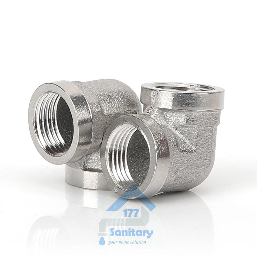 Knie Stainless 304  uk 1/2 Inch E13-Sambungan keni knee elbow Nepel Pipa Drat Kni Knif L 0.5 inch spare part keran air kran pipe  /X7