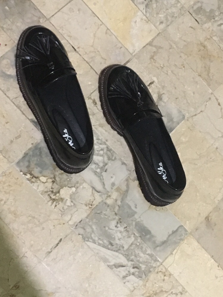 Arskaprojects Sepatu Kerja Wanita Hazel Glossy Black, Premium Murah Handmade