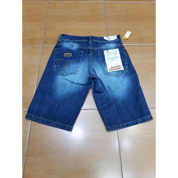 celana pendek denim lois asli konter