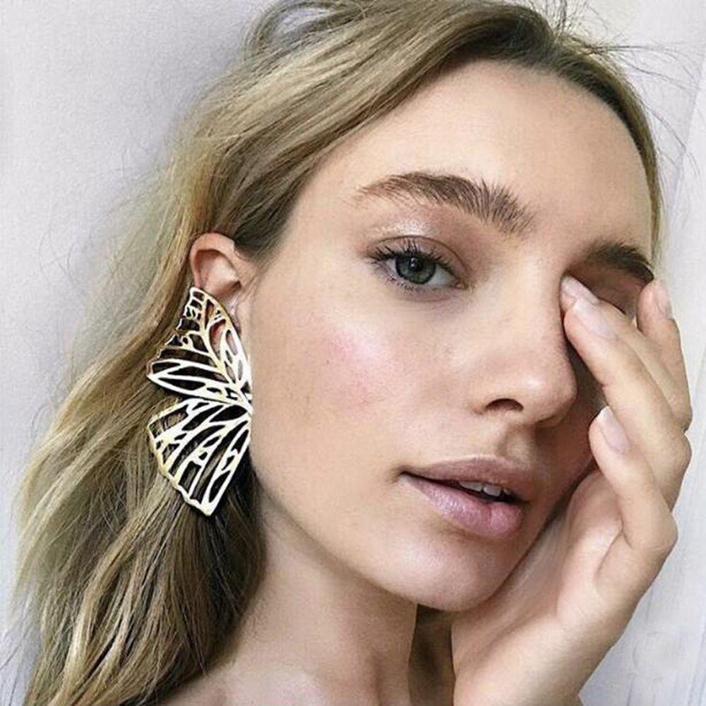 Anting LILY Butterfly Perhiasan Elegan Boho Zinc Alloy