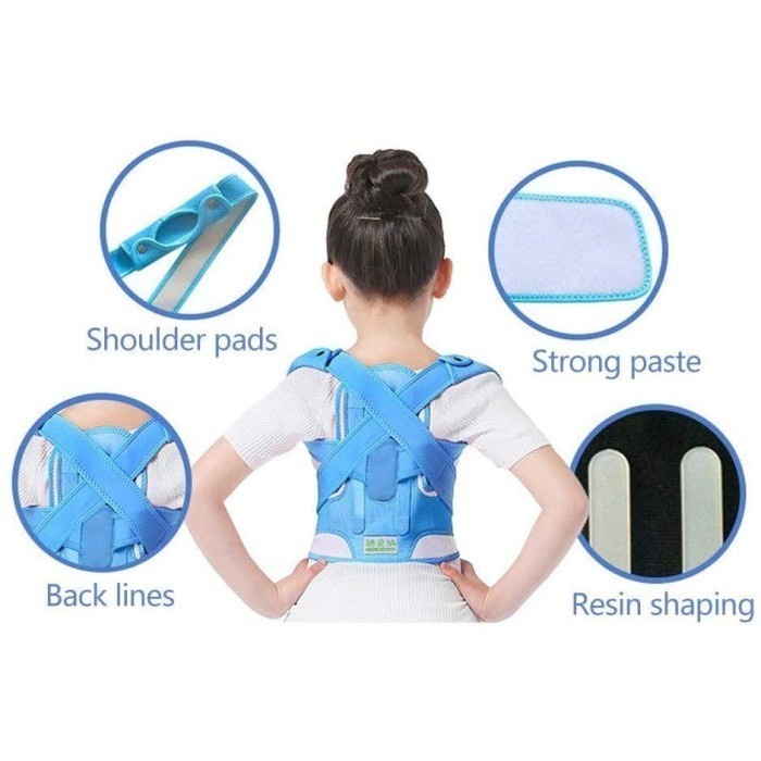 BAROKAH GAMIS New Adjustable Magnetic Posture Corrector Spine Brace for Kids