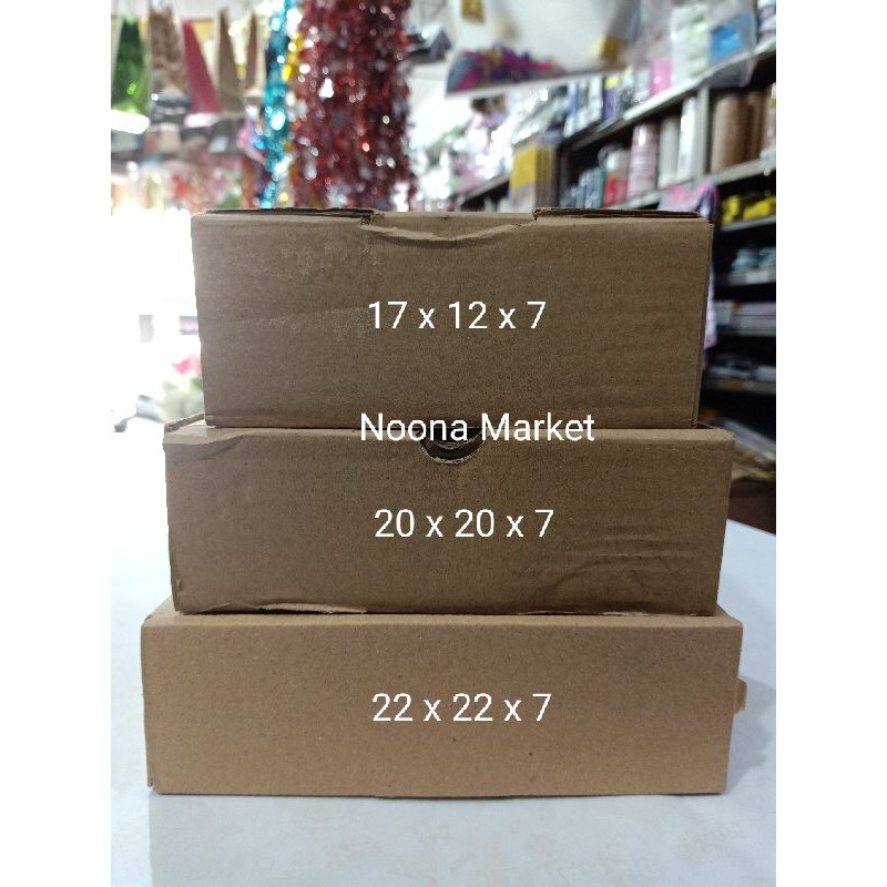 

Corrugated Box Tinggi 7 cm / Mailer Box / Die Cut Box / Dus Pizza