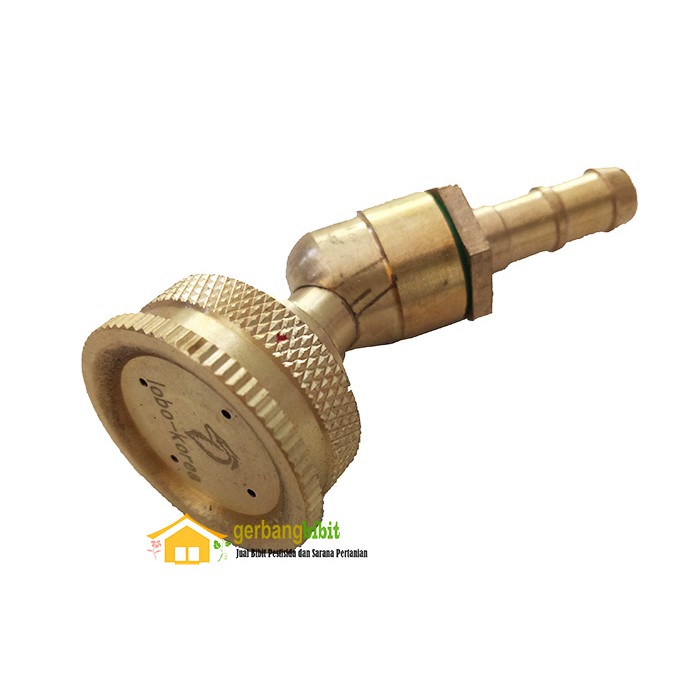 Brass Nozzle 4 Lubang Bengkok Nosel Nozel Kuningan Cuci AC Sablon