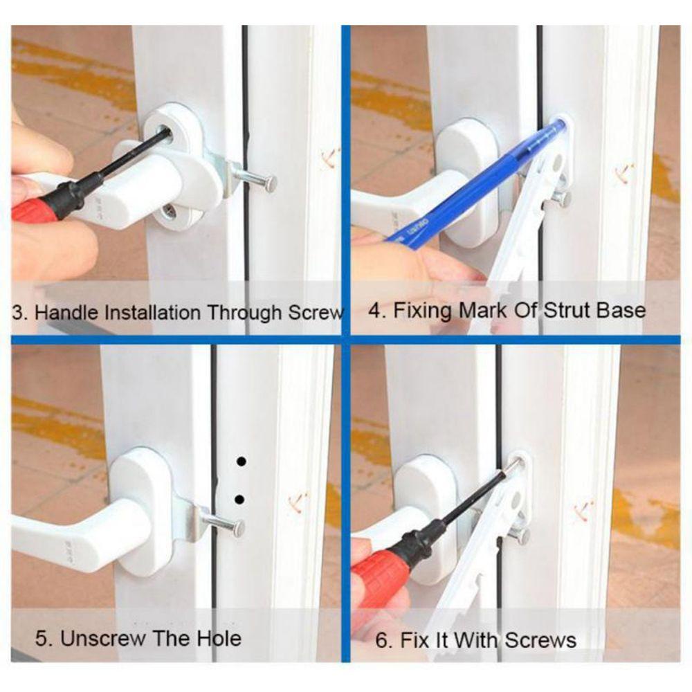 [Elegan] Window Hook 1set Dengan Sekrup Penahan Angin Penahan Angin Casement Ventilasi Untuk Anak Pengaman Pintu Stopper