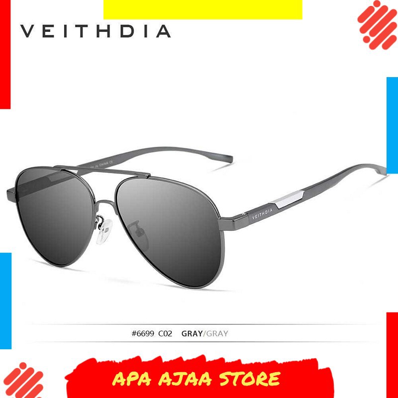 Best Seller ! Veithdia Kacamata Photochromic UV Polarized Sunglasses - 6699