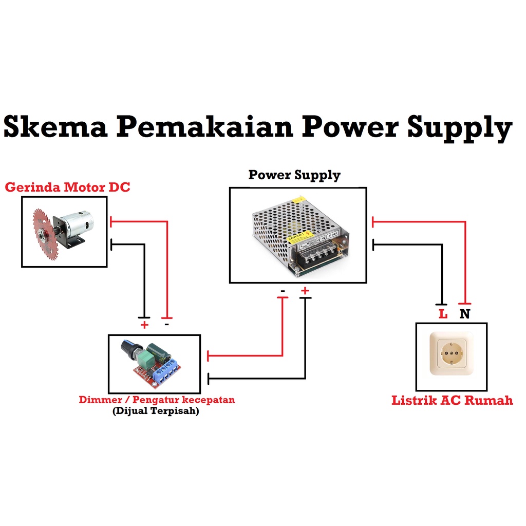 [HAEBOT] Power Supply Switching Adaptor Adapter 5V 10A DC PSU Jaring 50W 220V 5 Volt Switch Mini CNC Pencatu Catu Daya CCTV Trafo Elektronika