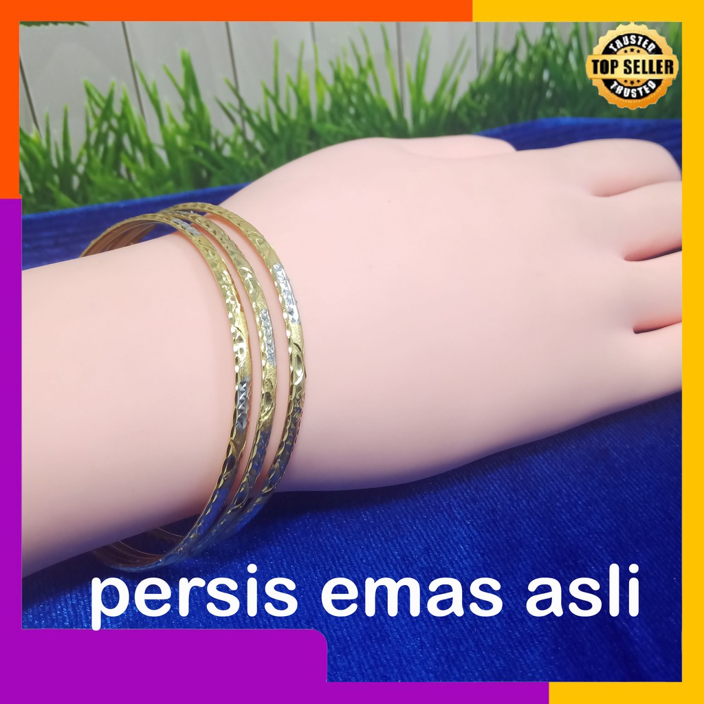 GELANG KERONCONG ISI 3PCS BERLAPIS MAS 24K