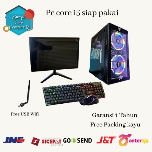 Cpu pc rakitan Gaming i5 cocok buat gaming editing murah fullset