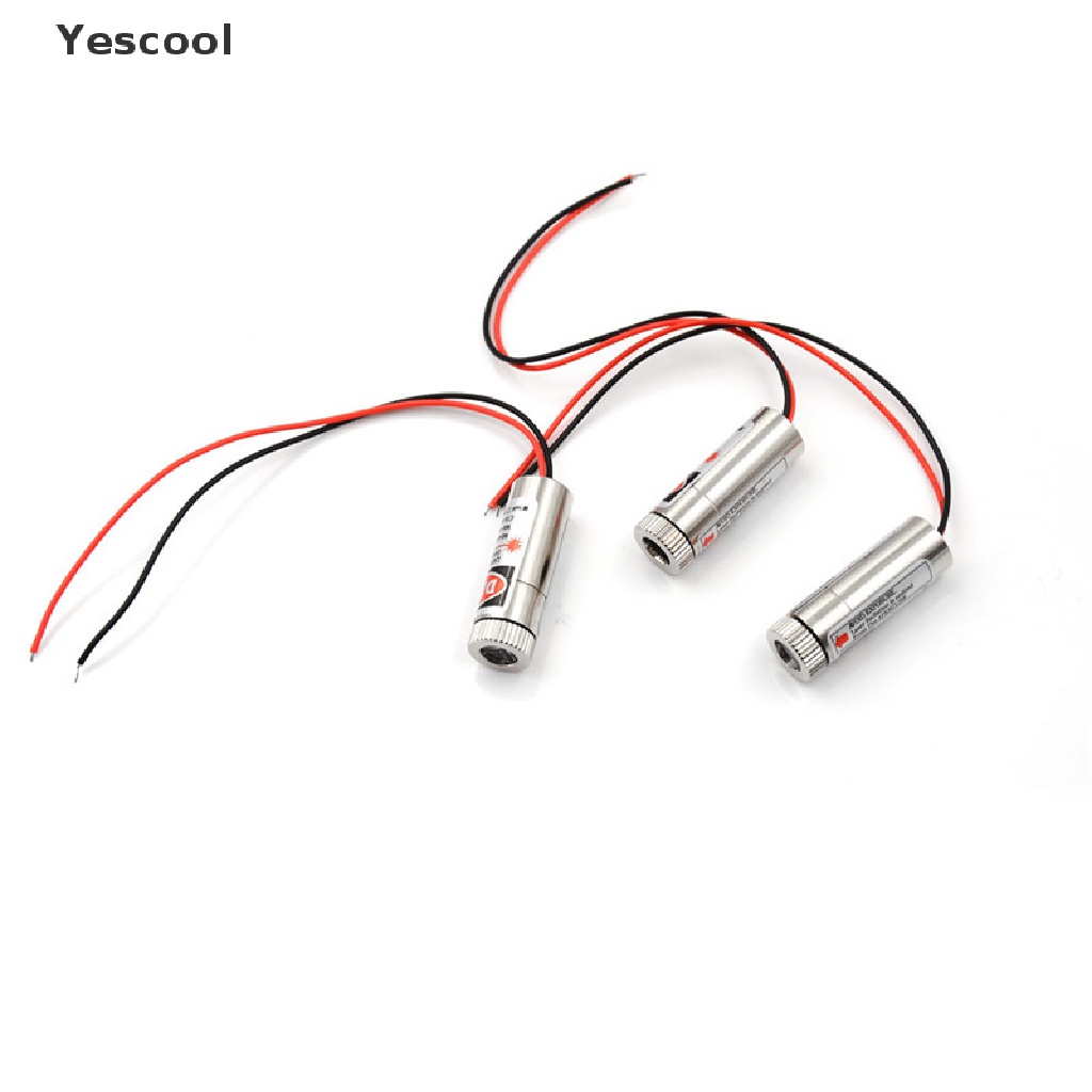 Yescool 650nm 5mW Red Point / Line / Cross Laser Module Head Glass Lens Focusable .