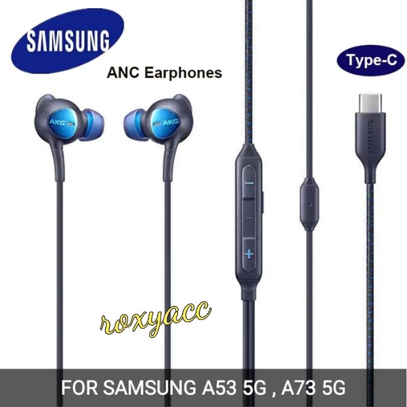 HEADSET / EARPHONE SAMSUNG A53 5G , A73 5G STEREO PUREBASS AKG ANC TYPE C