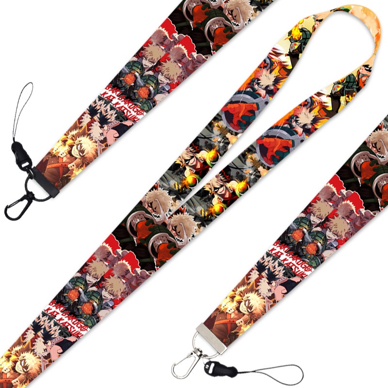 Lanyard Gantungan Kunci Ponsel Desain My hero academia banghaoshengji Dapat Dilepas