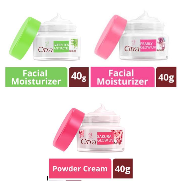 [BPOM] Citra Facial Moisturizer 40g 100%Ori Sakura White Pearly Pearl Green Tea Anti Acne Cream UV K