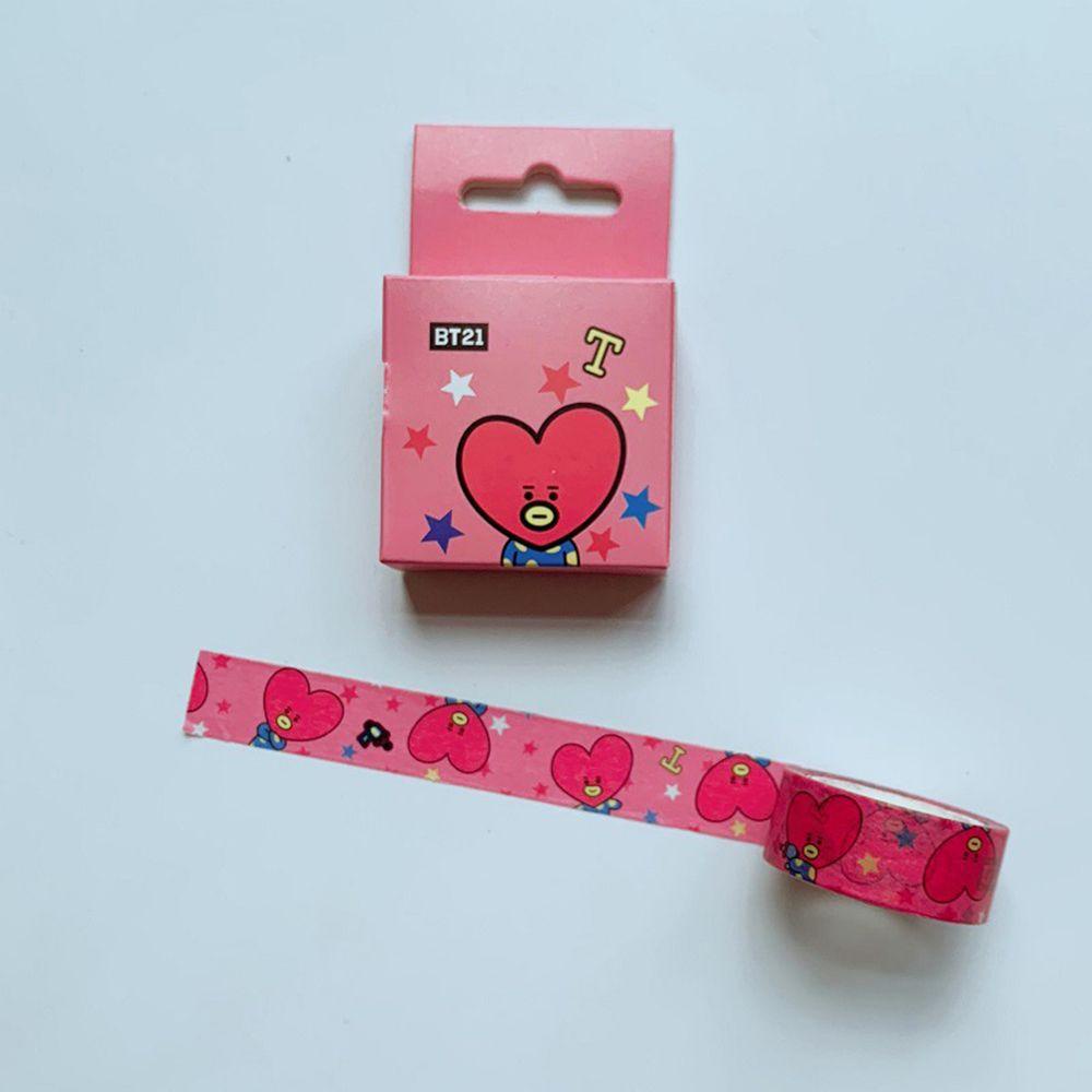 Pineapple Washi Tape Bahan Kertas Washi Tahan Lama Produk Peripheral BT21 Sticker