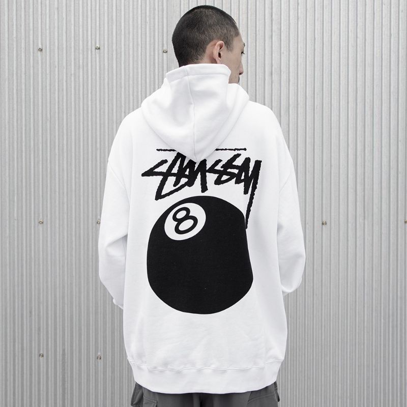 S - XXXXX(6XL) Hoodie STUSSY 8 BALL BIGSIZE Unisex Streetwear Fashion Style Jumbo Oversize