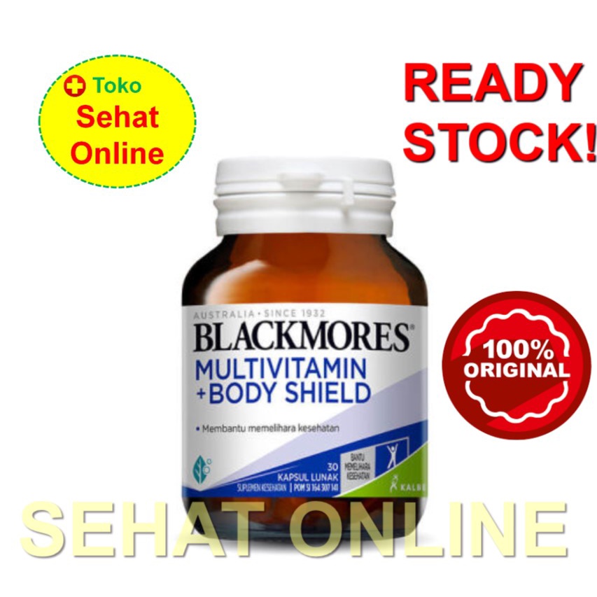 BPOM Blackmores Multivitamin + Body Shield 30 Kapsul Lunak