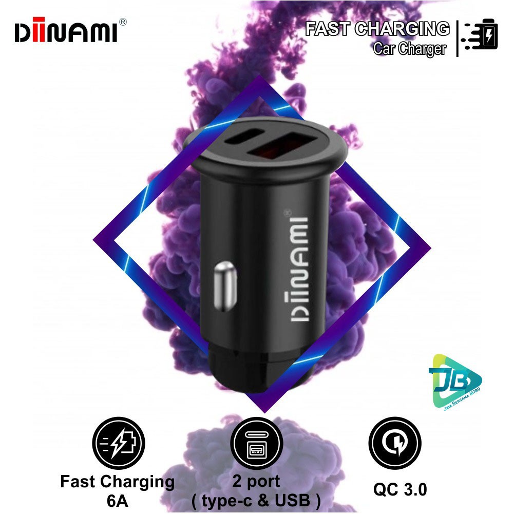 BM078 Saver Cashan mobil original DIINAMI C17 dual usb qualcom 6A Samsung oppo xiaomi iPhone Vivo JB3071