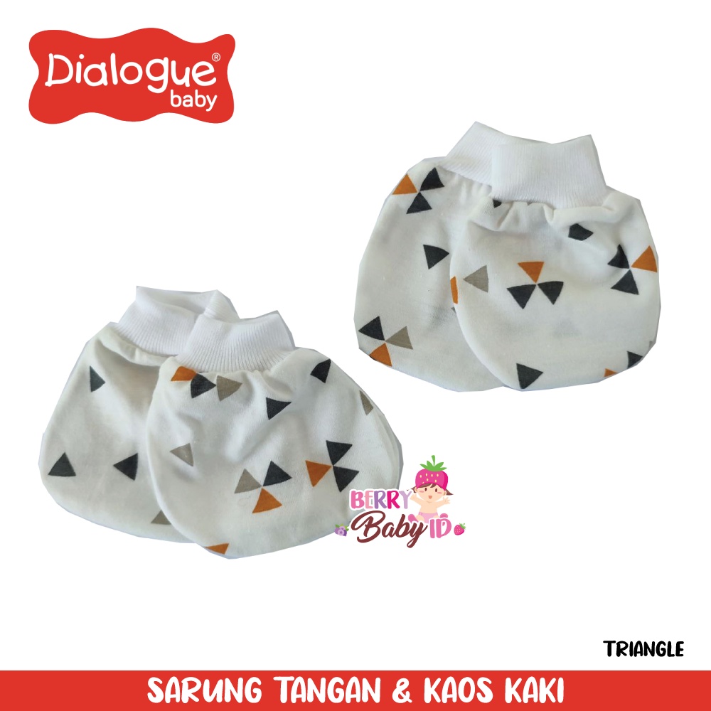 Dialogue Baby Paket 2-in-1 Sarung Tangan Kaos Kaki Bayi Mitten Booties Berry Mart