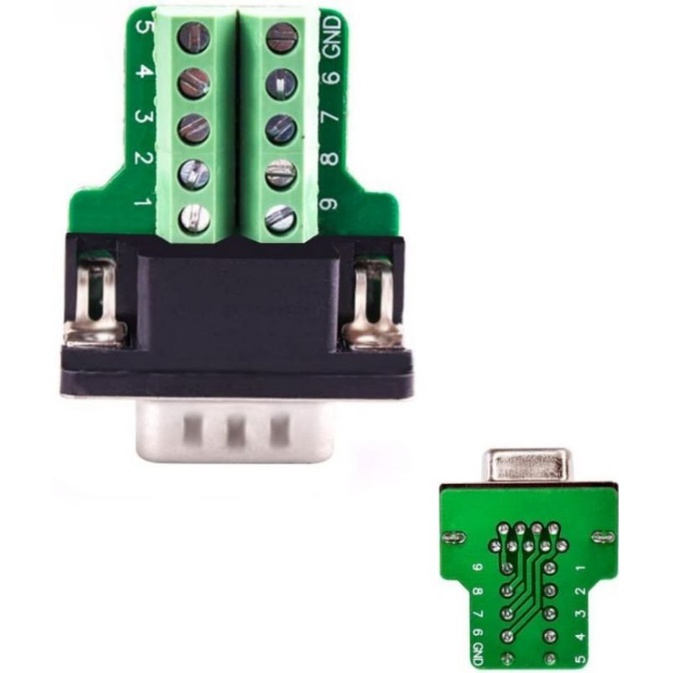 DB9 Breakout Connektor to Wiring Terminal RS232 D-SUB Female Sereal