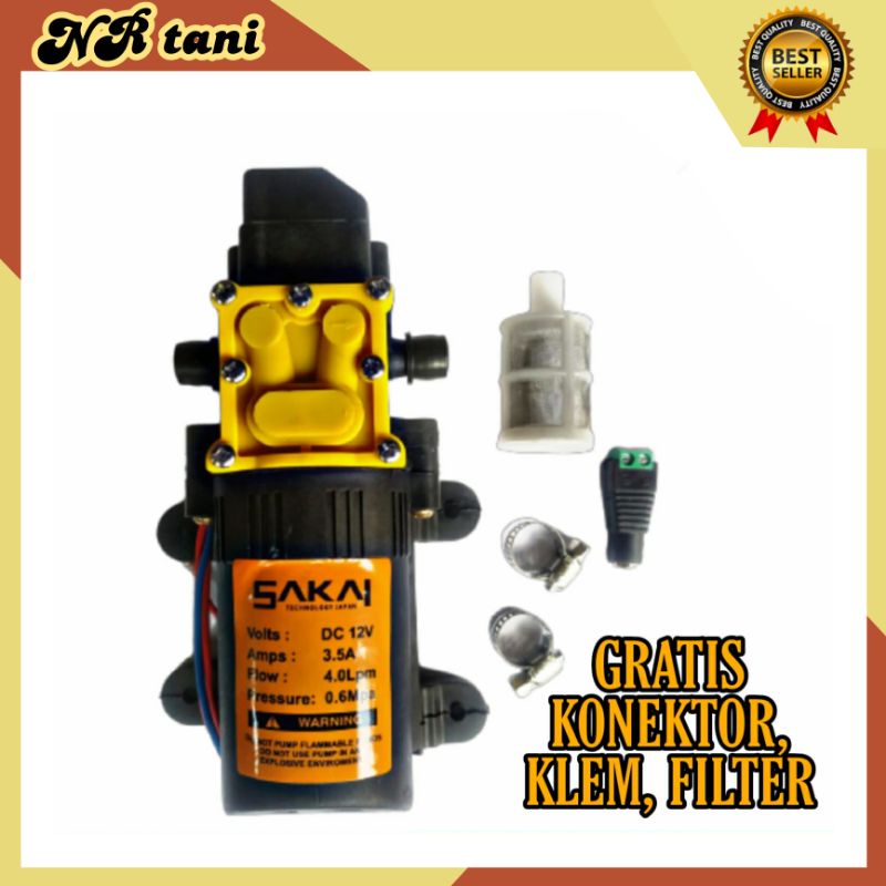 DINAMO POMPA AIR 100 PSI JET CLEANER SPRAYER SAKAI 12V 5A 5 liter PER MENIT/ DINAMO DC SAKAI/ DINAMO