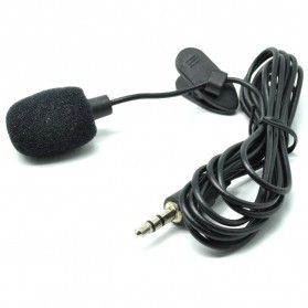 3.5mm Microphone with Clip for Smartphone / Laptop / Tablet PC - SR-503 - Black