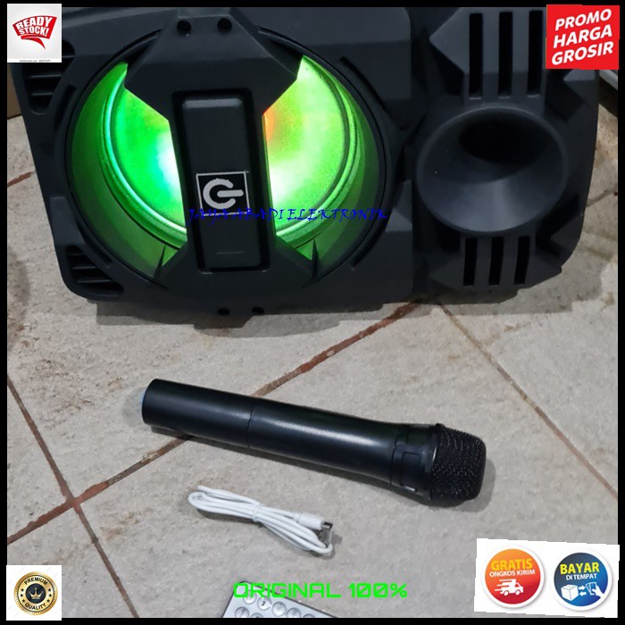 G575 SPEAKER PORTABLE CAS BLUETOOTH MIC ECHO WIRELESS SPIKER MEETING CHARGER METING SPK SPEKER BLUETOT BLUETOOT BLUTUT BLUETUT USB MMC MP3 PENGERAS SUARA SOUNDBEST KARAOKE VOKAL VOCAL ARTIS PROFESIONAL PRO SOUND BEST SISTEM AUDIO PANGGUNG DYNAMIC HIFI