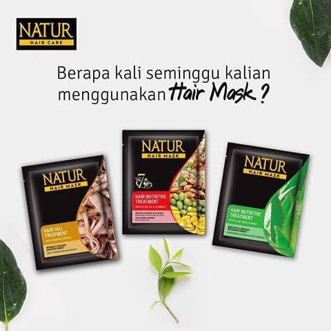 [MASKER RAMBUT] [22,5GR] [BPOM] Natur Hair Mask 22,5GR Sachet BPOM / Natur Masker Rambut_Cerianti