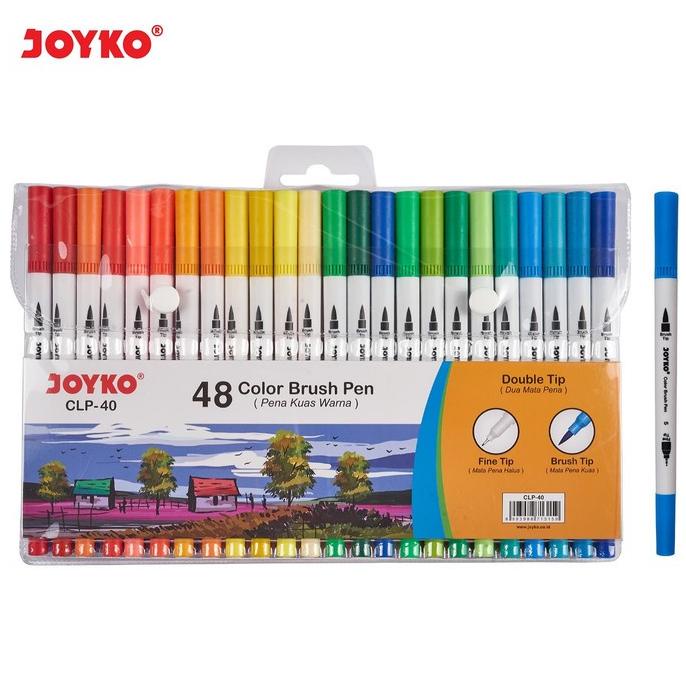 

(BISA COD) Color Brush Pen Joyko CLP-40 48 Warna KOMPLIT Kode 1326