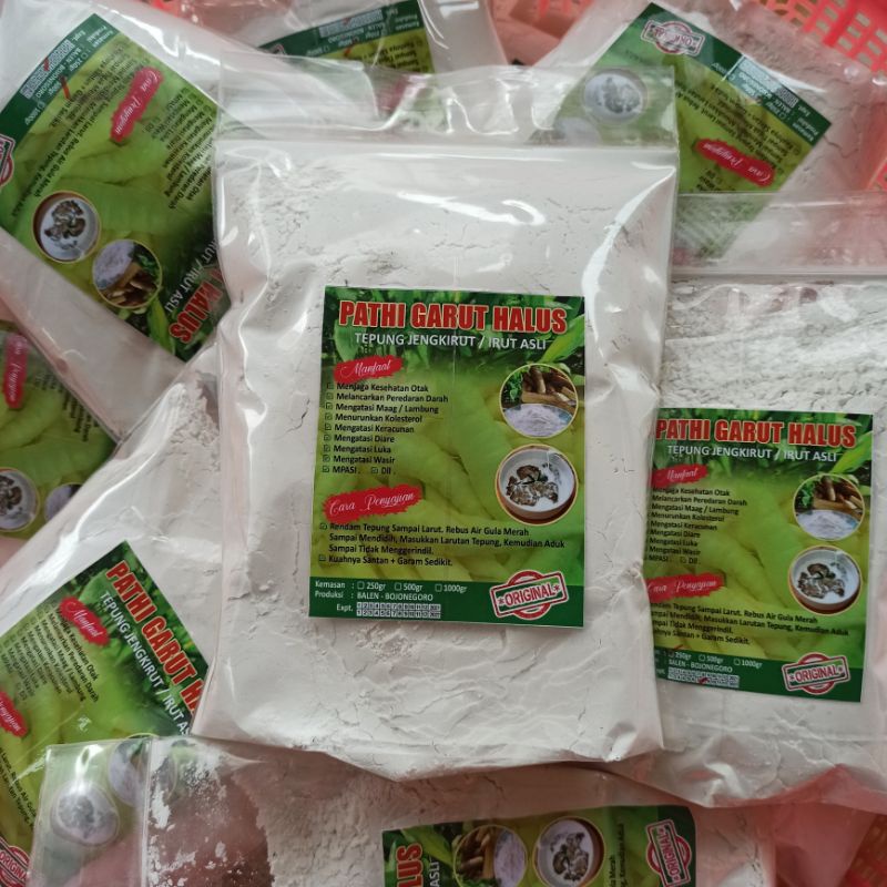 (BPOM) tepung garut 250gr / pati garut / arrowroot / arrowroot powder / tepung garut / pati asam lambung / pati garut /tepung pati garut/jengkirut/irut