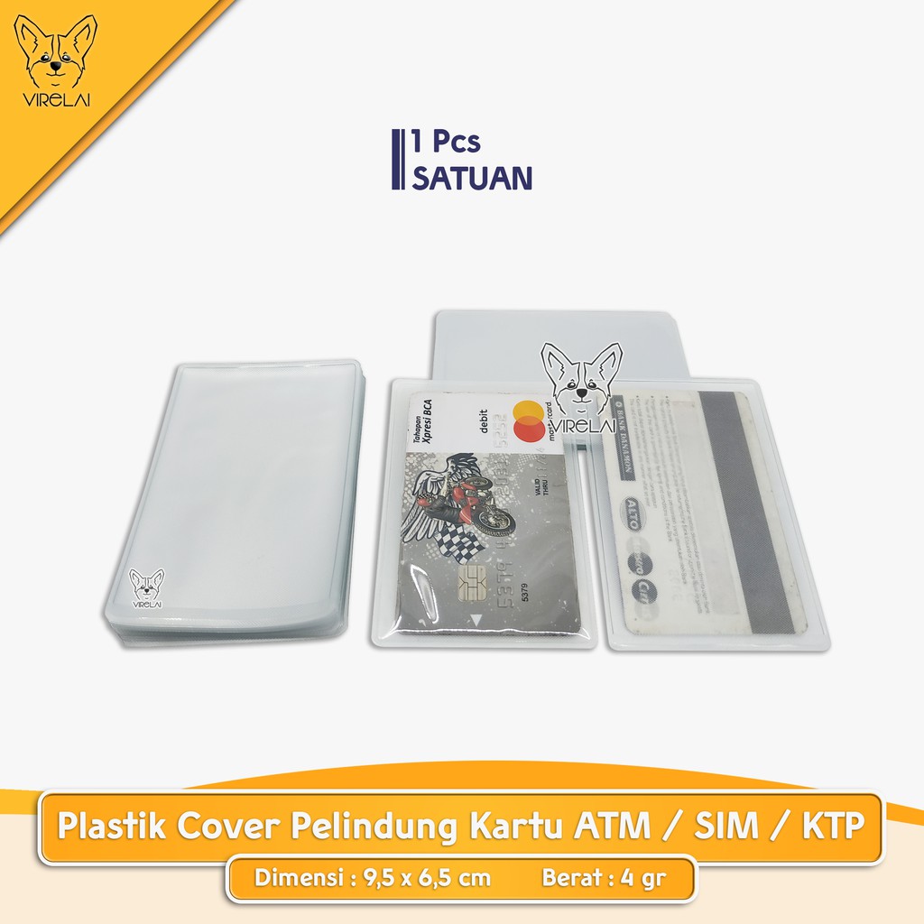 Plastik cover pelindung ATM , KTP , SIM dan kartu nama