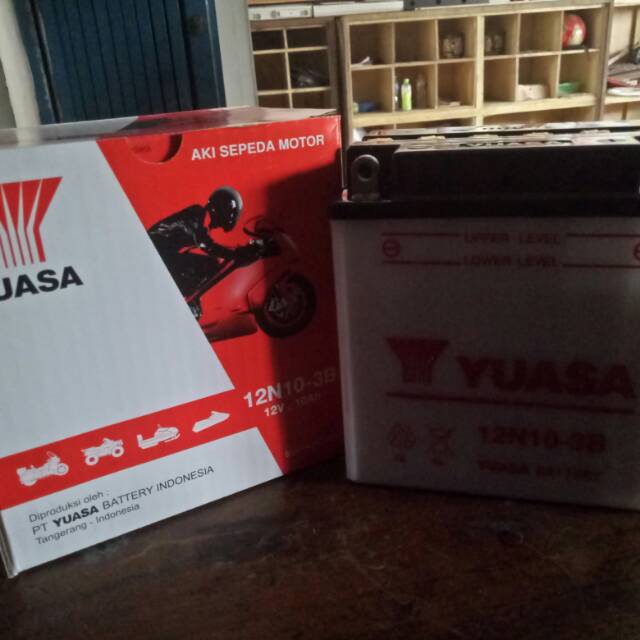 Aki motor roda 3 segala merk Yuasa 12N10-3B
