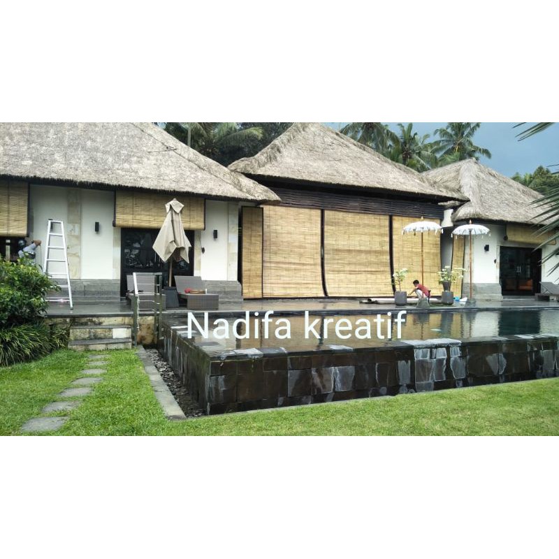 Tirai krey bambu waterproof / kirai bambu / gorden / Krai / krei / kerai/ keray bambu ukuran 1,5mx2m