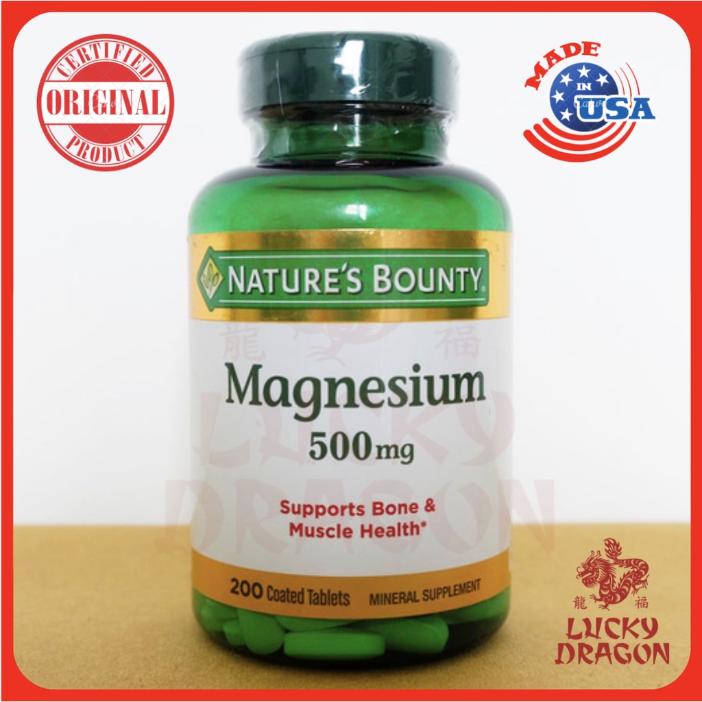 Nature Bounty Magnesium 500 mg 200 tablet USA Nature's Bounty