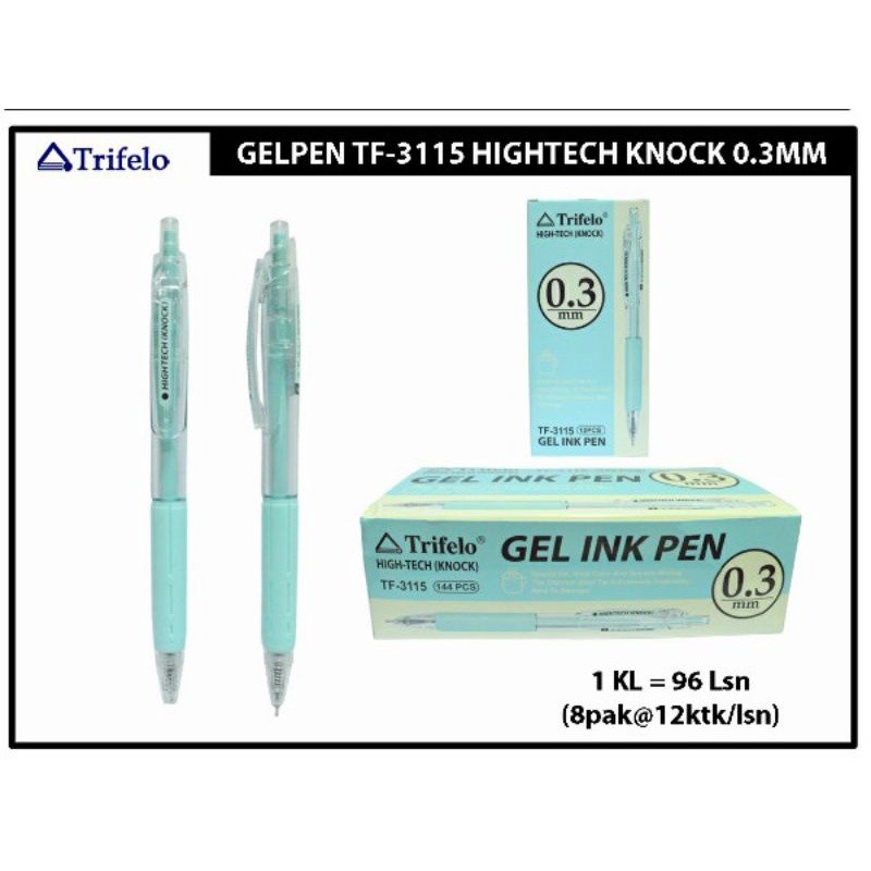

BOLPEN TRIFELO HIGH-TECH 0.3 TF-3115 HITAM