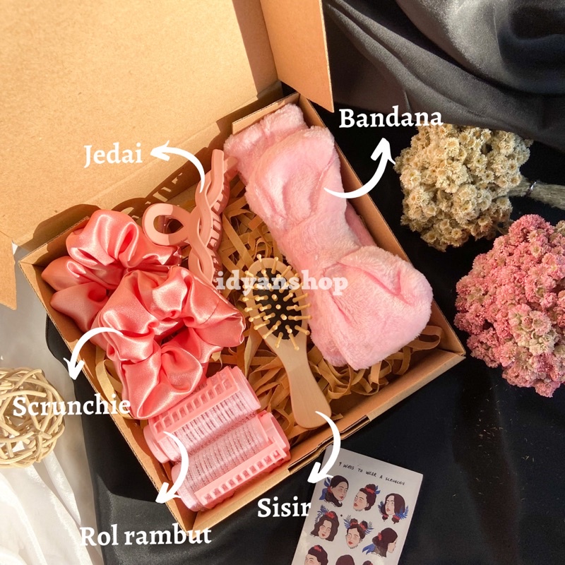 [SCRUNCHIE BANDANA] HAMPERS SCRUNCHIE BANDANA SISIR JEDAI KADO PACAR TUKAR KADO HAMPERS LEBARAN