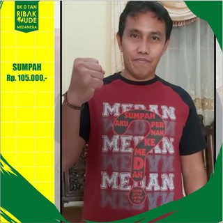  KAOS  MEDAN  BK 0 TAN MOTIF SUMPAH Shopee Indonesia