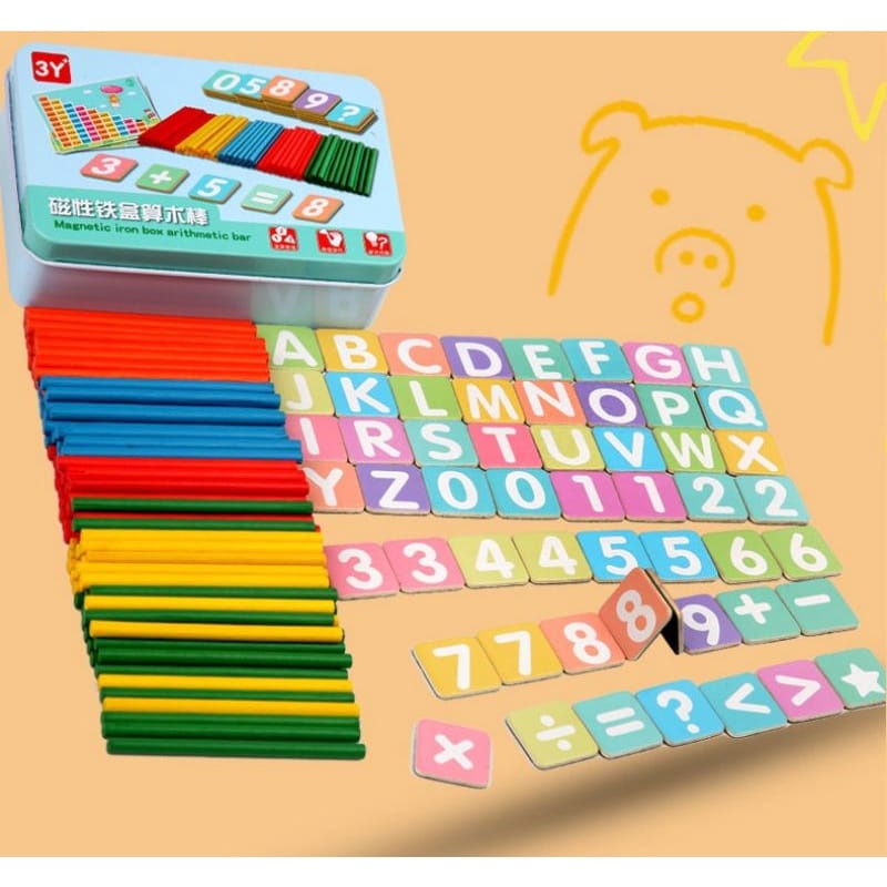 Mini Intelligence Stick 308B-6 Puzzle Angka Mainan Edukasi Anak Mainan Berhitung Anak Alat Hitung Anak Mainan Matematika Anak Puzzle Magnet