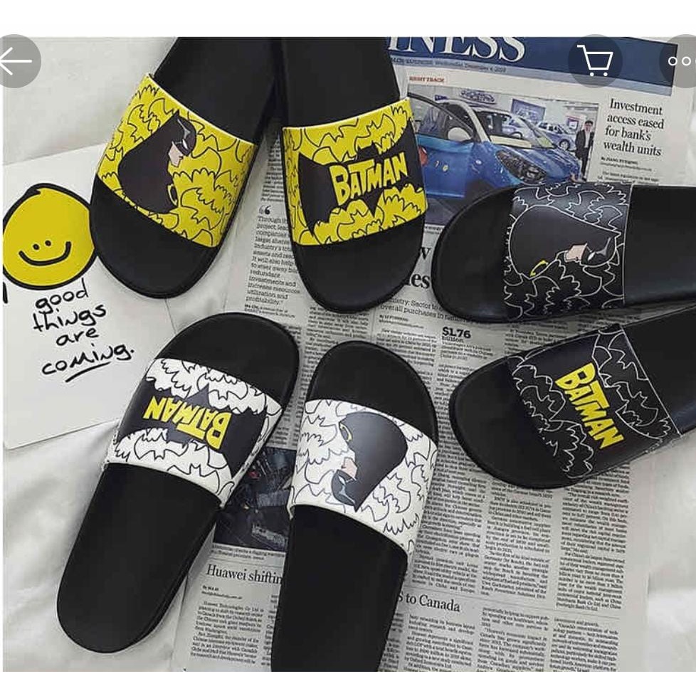 SANDAL PRIA WANITA KARAKTER KARTUN BATMAN