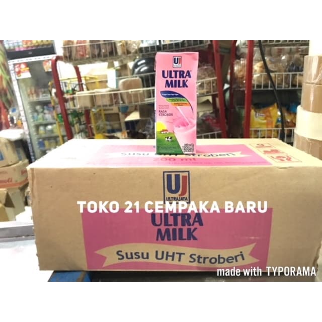 

Susu UHT Ultra Milk STROBERI 200ml 1 KARTON STRAWBERRY STROBERY 200 ml