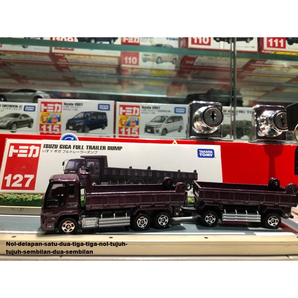 Tomica no 127 Isuzu Giga Full Trailer Dump