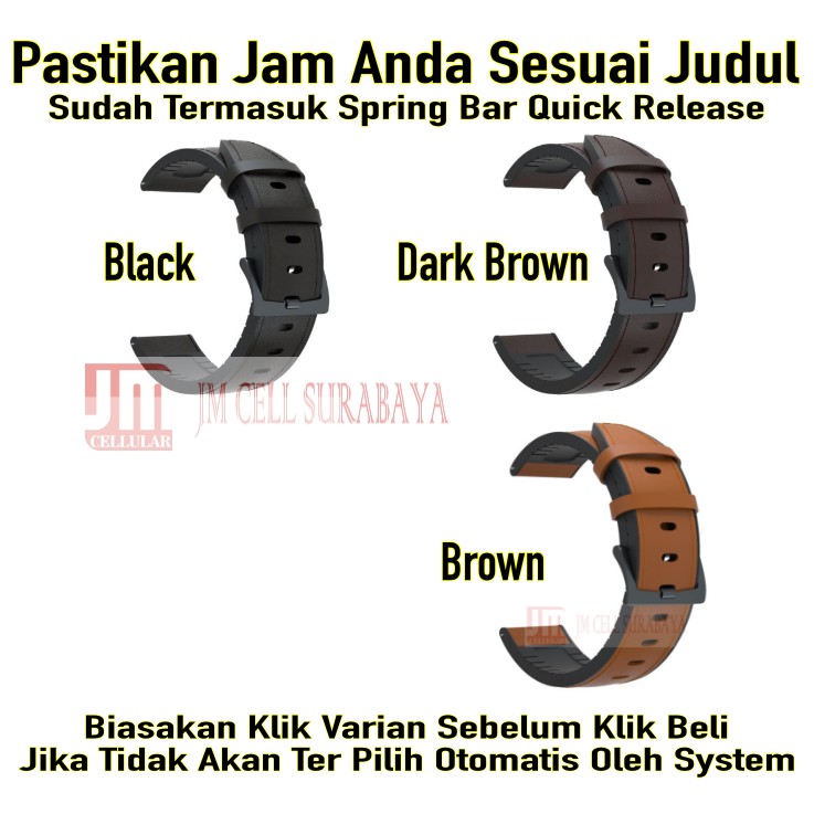 Tali Hybrid Rubber Kulit Strap For Samsung Galaxy Watch 3 45mm / 41mm