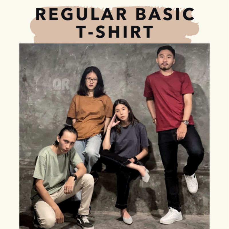 Kaos Polos Regular Basic Tshirt Unisex Cotton Combed 24s Premium