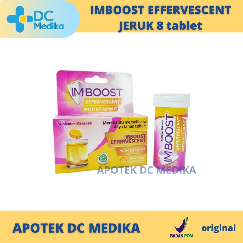 Imboost effervescent botol 8 tablet / Vitamin daya tahan tubuh