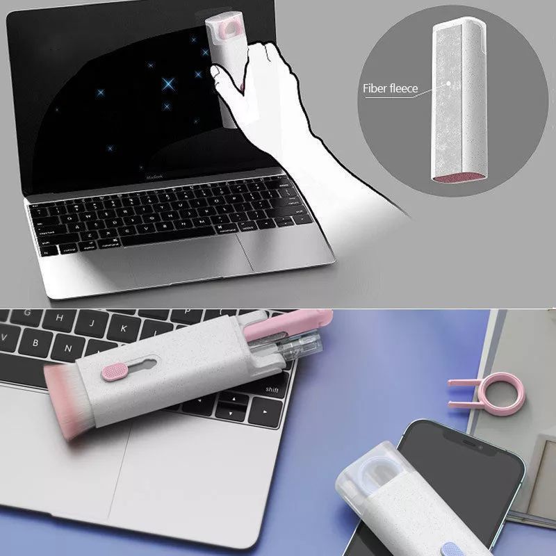 7in1 Kit Sikat Pembersih Keyboard Komputer Bluetooth Headphone Cleaning Pen Alat Pembersih Earphone Dengan Keycap Extractor