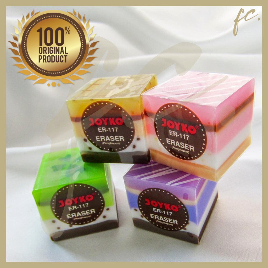 

Set 4 / 8 / 12 Pcs / 1 Lusin Penghapus JOYKO Kue / Eraser ER-117 Original 100% Color Ecer Grosir COD