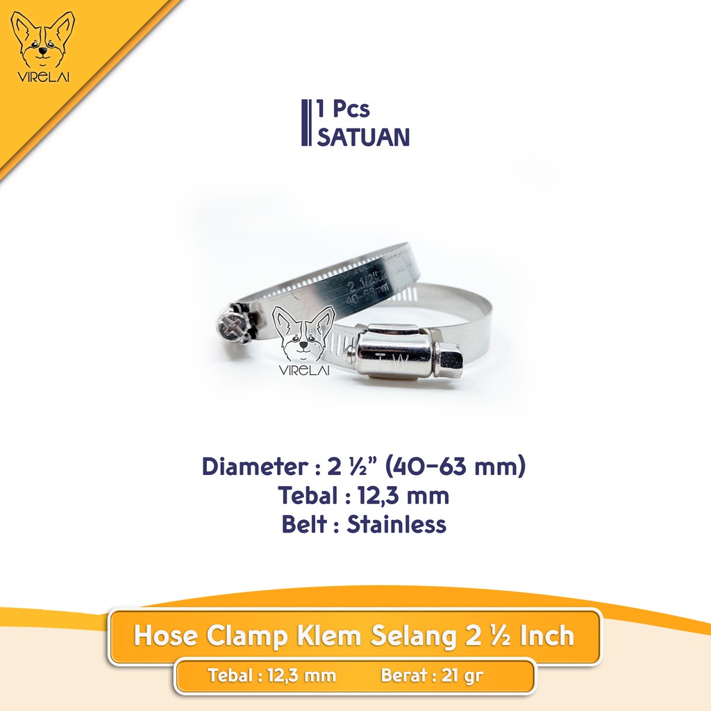 Stainless Klem Selang / Hose Clamp 2&quot; , 2 1/2&quot; , 2 1/4&quot; [TW]