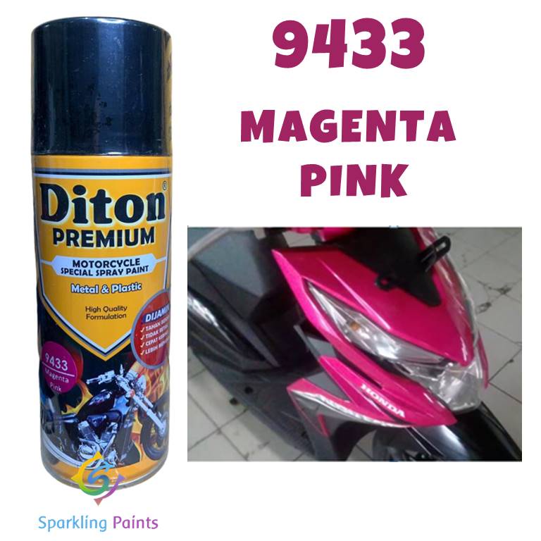 Pilox Diton Premium Magenta Pink 9433 400ml Warna Merah Ungu Muda Ping Merah Muda